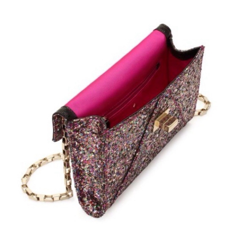 Kate Spade Moonlit Soiree Glitter Pink Handbag Cross Body - Picture 9 of 11